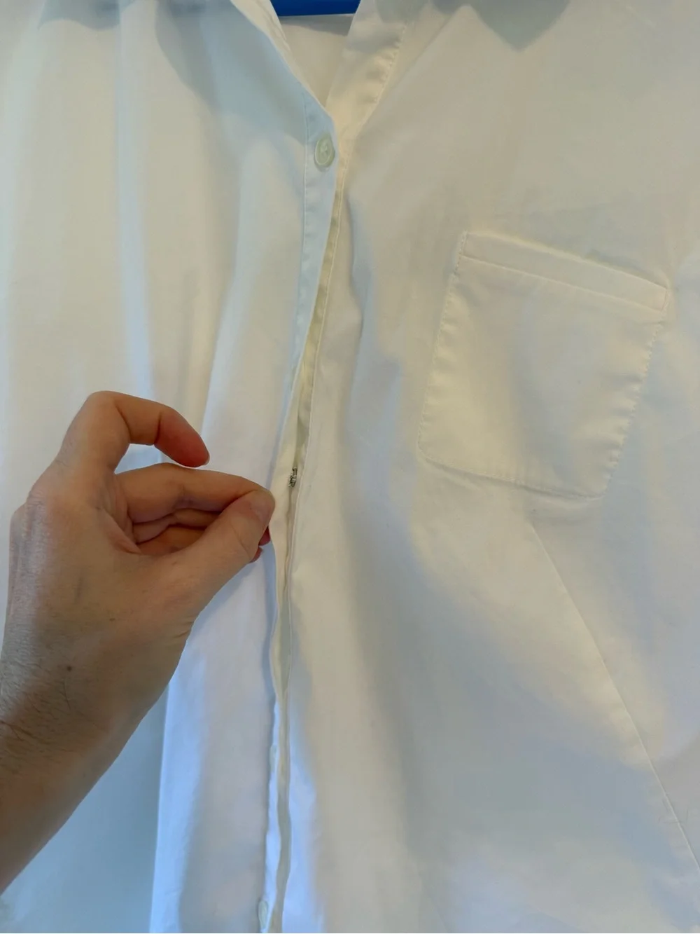 Lafayette 148 New York White Stretch Button Front Shirt Women’s Size 12 - Picture 2 of 5